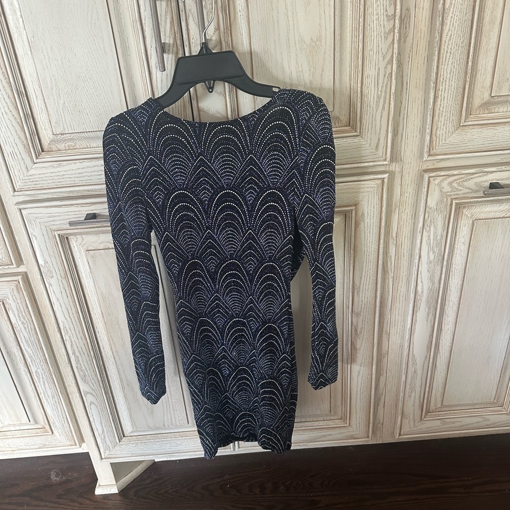 Iris Black and White Patterned Dress